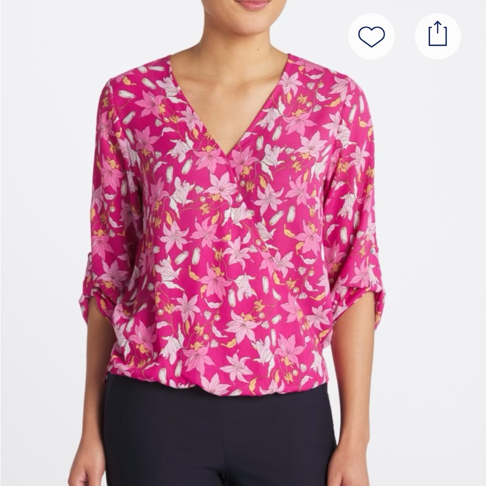 Beacon Apparel Pink Floral Top